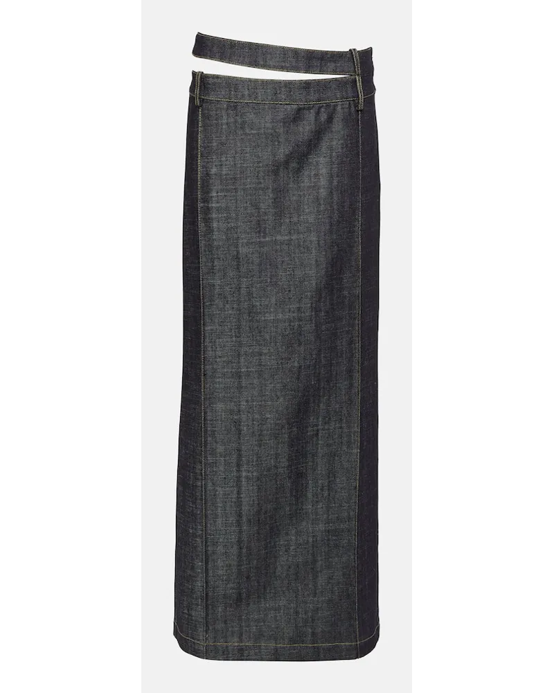 THE MANNEI Gonna lunga Ararat di jeans Blu