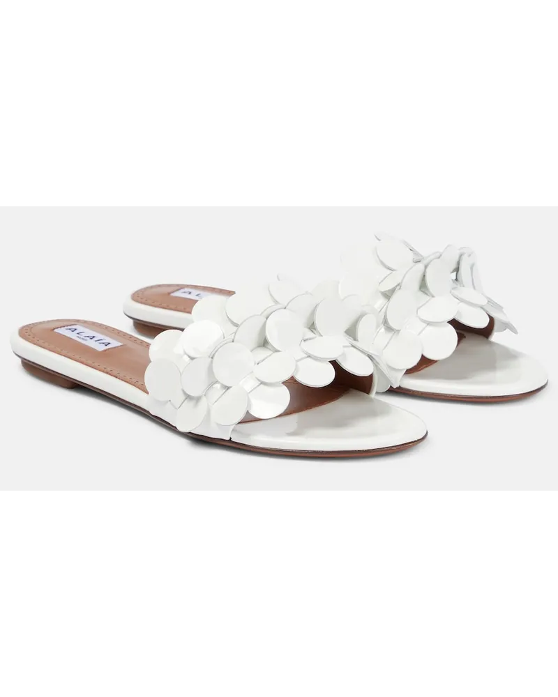 Alaïa AlaÃ¯a Sandali Confetti in pelle Bianco