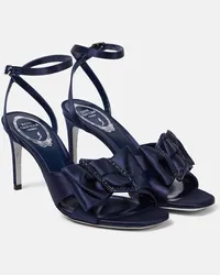 René Caovilla Pumps in raso con fiocco Blu