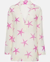 Valentino Garavani Camicia Starfish in seta Bianco