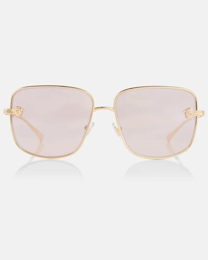 Versace Occhiali da sole squadrati Medusa Oro