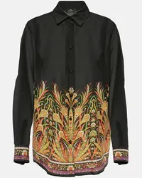 Etro Camicia in cotone e seta Multicolore