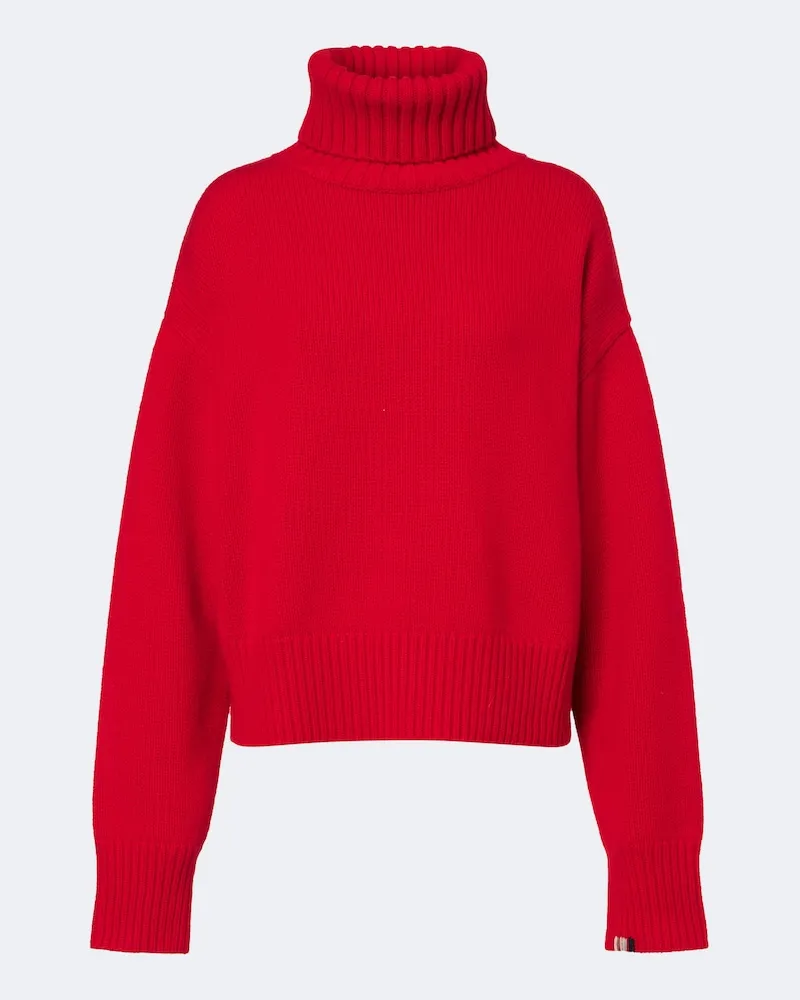 extreme cashmere Pullover N°434 Crop Xtra in cashmere Rosso