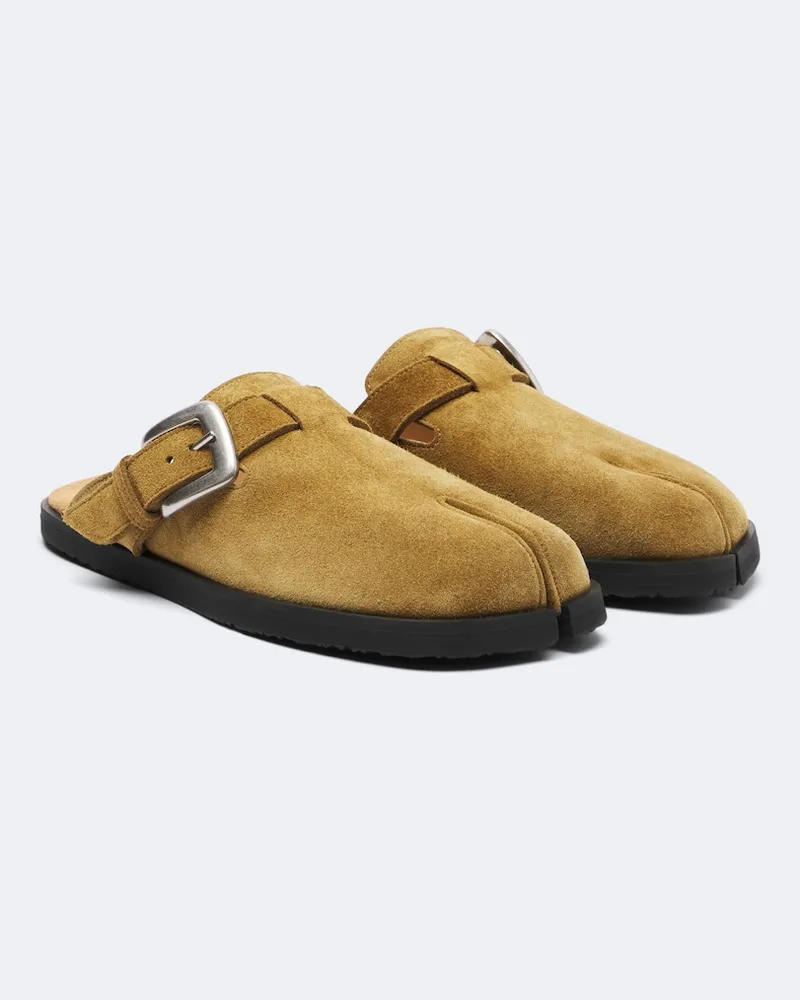 Maison Margiela Mules Tabi Daily in suede Beige