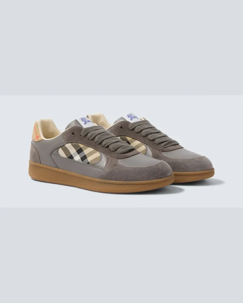 Burberry Sneakers Terrace in pelle e suede Grigio
