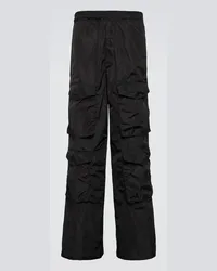 Dries van Noten Pantaloni cargo in tessuto tecnico Nero