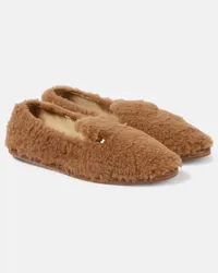 Max Mara Scarpe slip-on Feliac in teddy Marrone