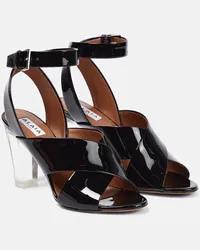 Alaïa Alaïa Sandali in pelle con occhielli Nero