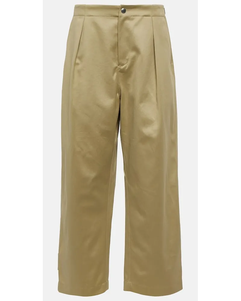 Burberry Pantaloni regular in cotone Verde