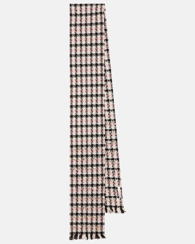 Valentino Garavani Sciarpa in tweed di misto lana e cashmere Multicolore