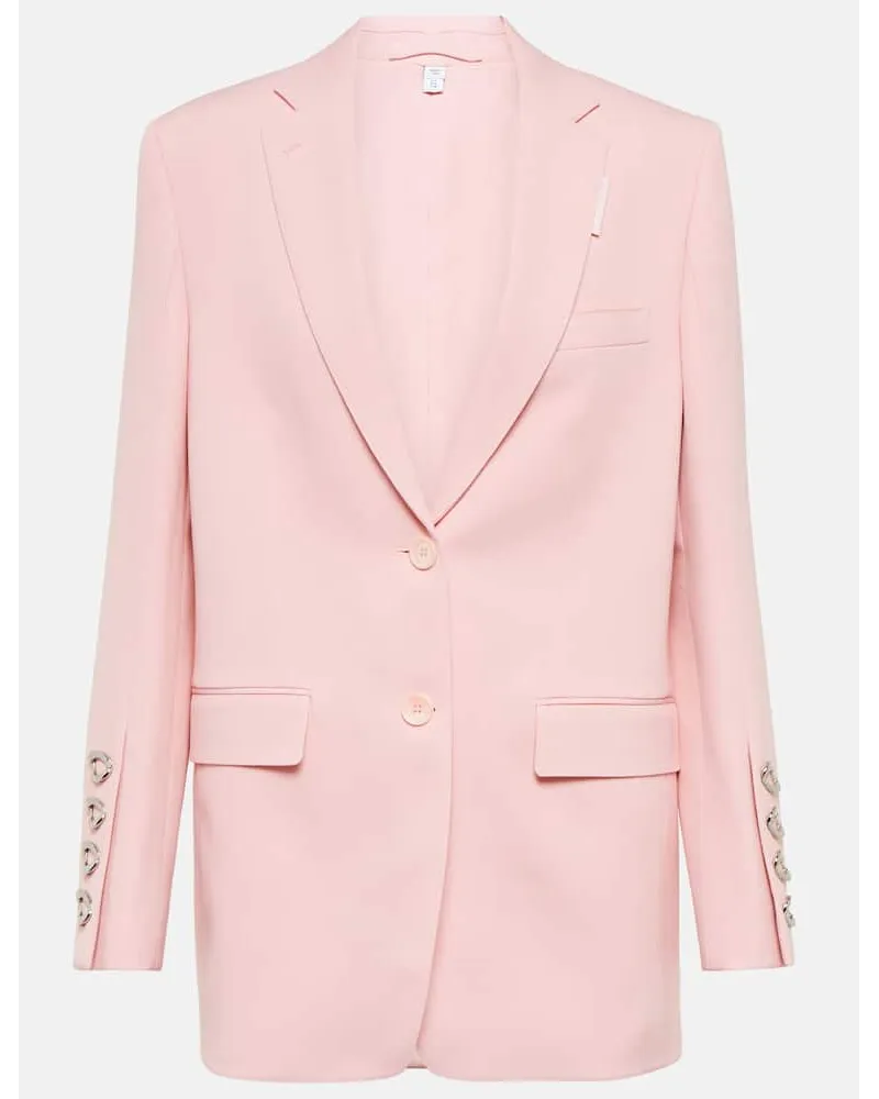 Burberry Blazer monopetto in lana Rosa