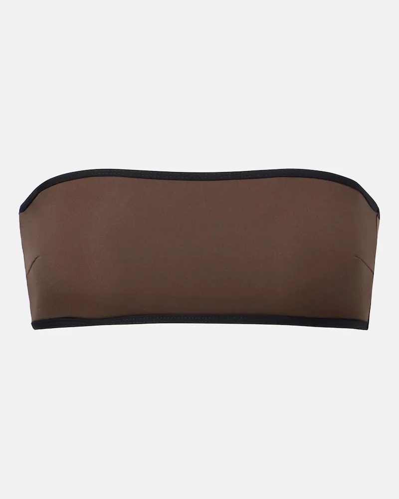 Totême Top bikini a fascia Marrone