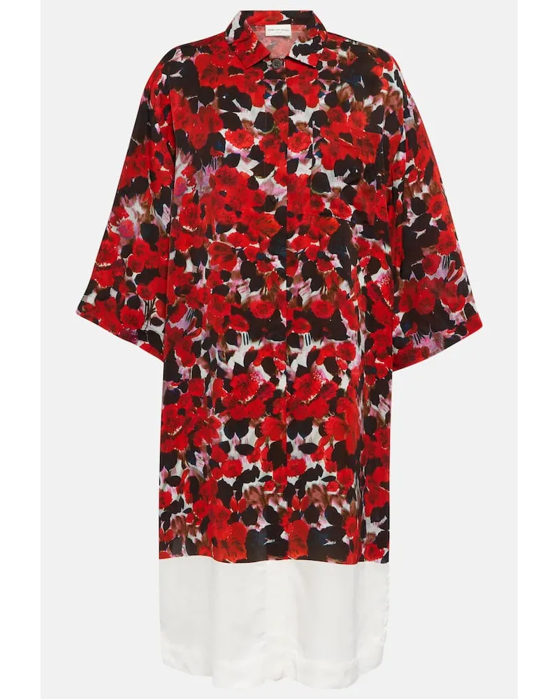 Dries van Noten Abito chemisier con stampa Multicolore