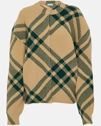 Burberry Cardigan in misto lana Burberry Check Beige