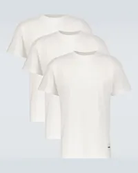 Jil Sander Set di 3 T-shirt in cotone Bianco