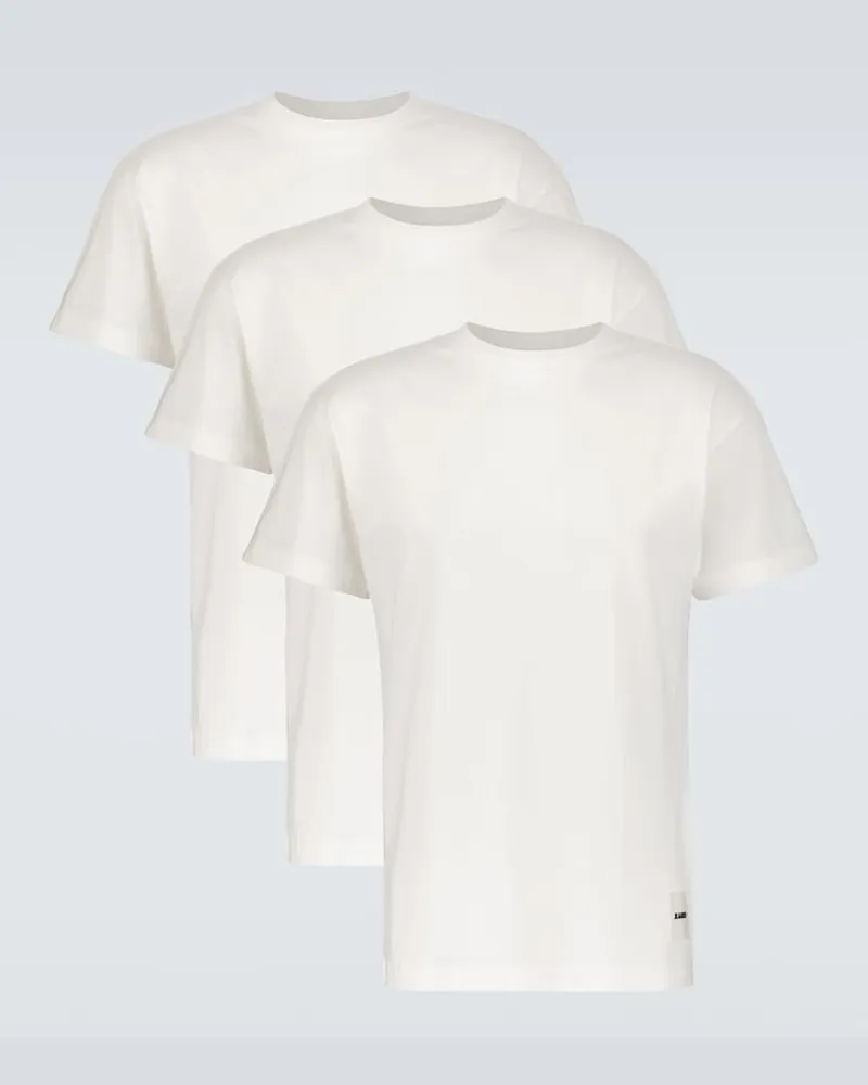 Jil Sander Set di 3 T-shirt in cotone Bianco