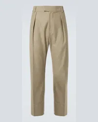 Loro Piana Pantaloni regular Reinga in lana e cashmere Beige