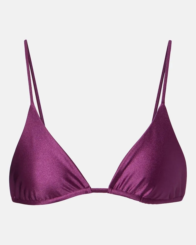 JADE SWIM Top bikini Via metallizzato Viola