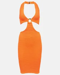 Hunza G Miniabito Cecile con cut-out Arancione