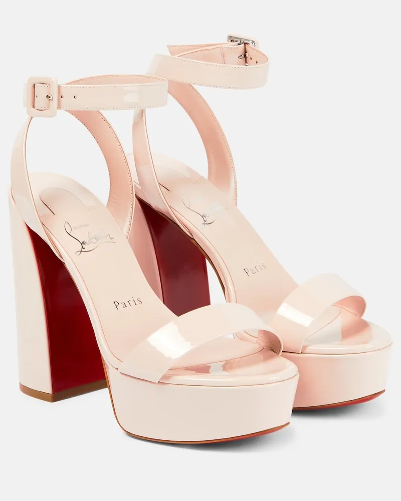 Christian Louboutin Sandali Movida Sabina con plateau Beige