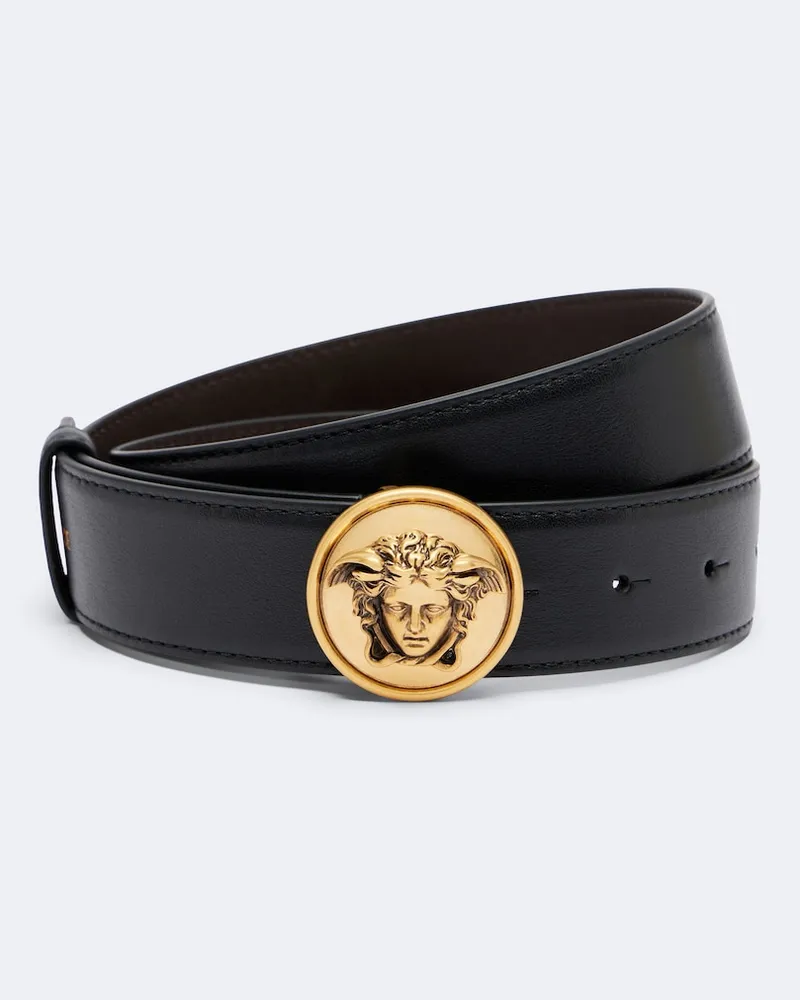 Versace Cintura Medusa in pelle Nero