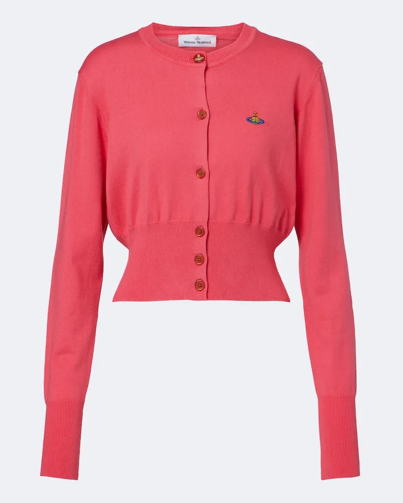 Vivienne Westwood Cardigan Bea in cotone e cashmere cropped Rosa