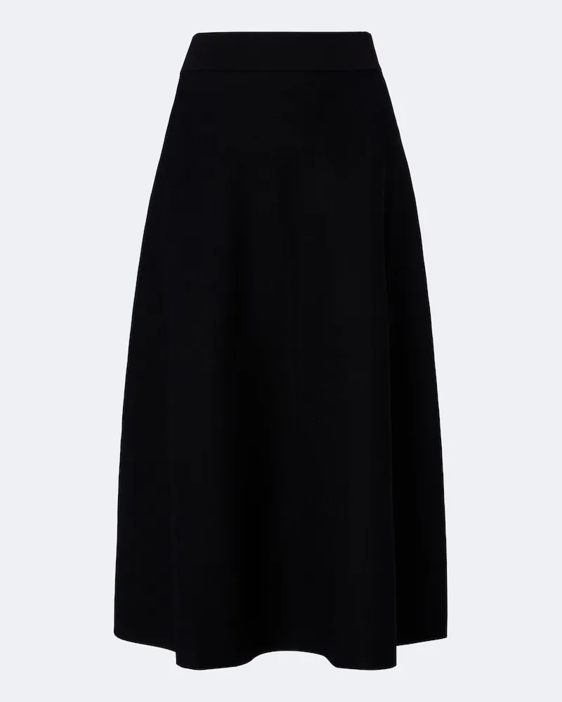 Max Mara Gonna midi svasata in maglia Nero