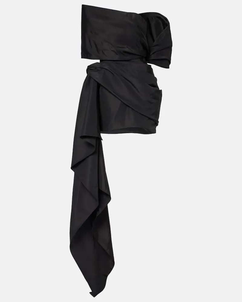 Oscar de la Renta Abito corto asimmetrico Nero