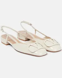 Valentino Garavani Pumps slingback VLogo Signature in vernice Bianco