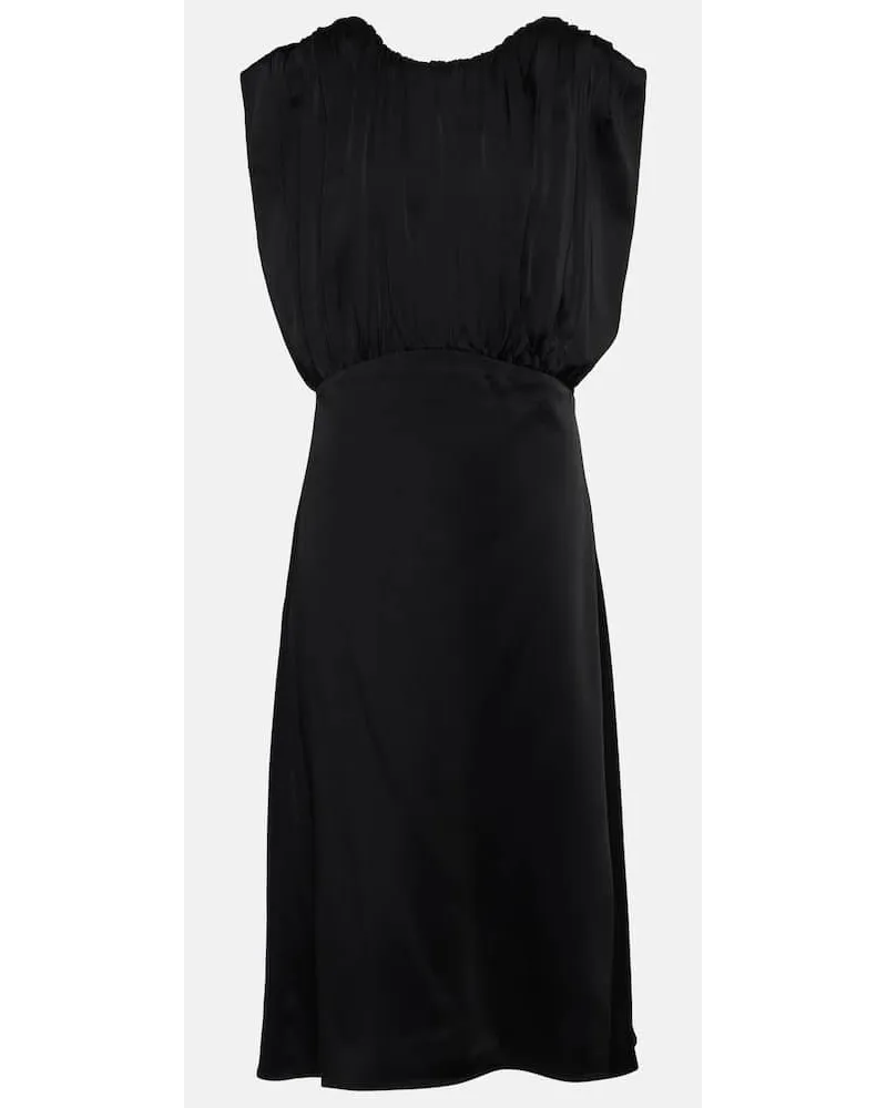 Jil Sander Abito midi in raso Nero