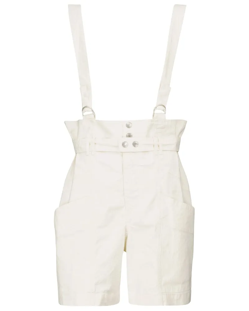 Isabel Marant Shorts Effie in misto lino Bianco