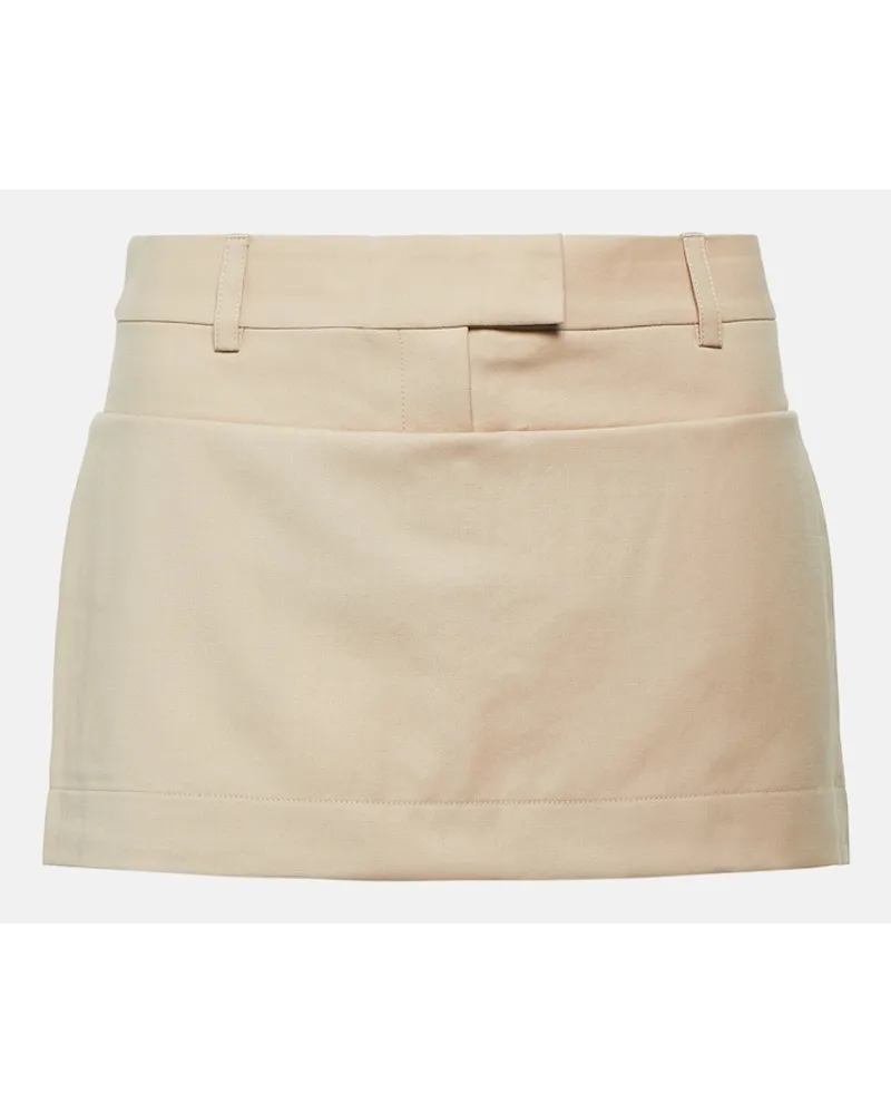 Aya Muse Minigonna Lacun in lana Beige