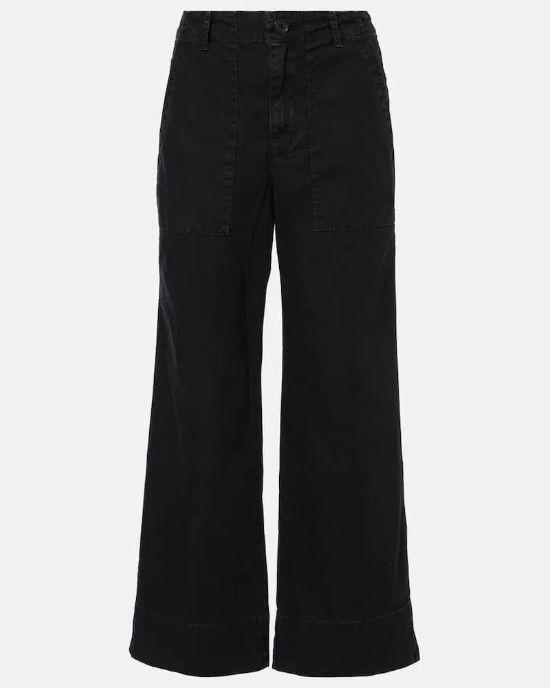 Velvet Pantaloni a gamba larga in canvas Nero