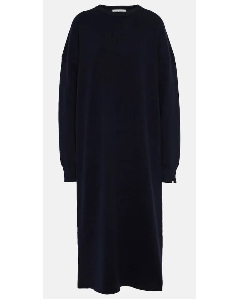 extreme cashmere Abito midi N°106 Weird in misto cashmere Blu