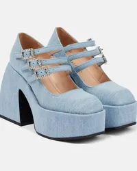 NODALETO Pumps con plateau Bulla Marietta in denim Blu