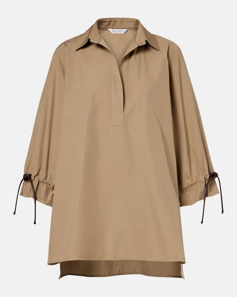 Max Mara Camicia Adorni in cotone Beige