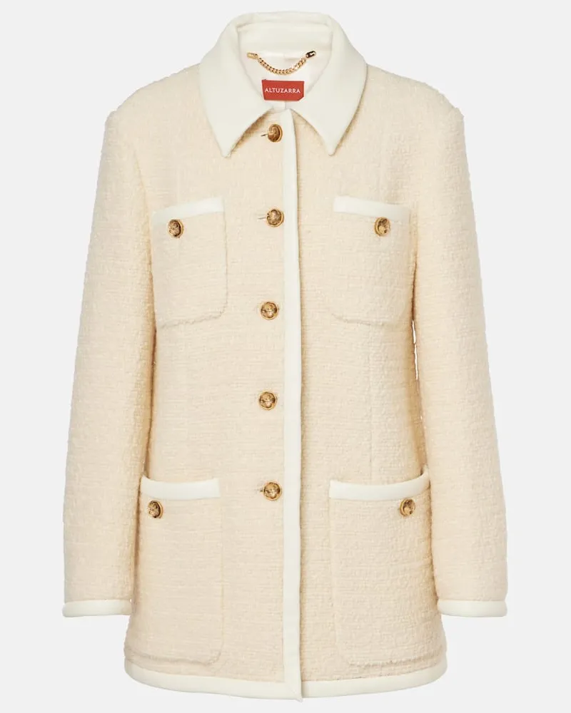 Altuzarra Cappotto in lana e cotone Bianco