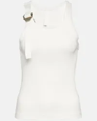 Dion Lee Top Safety Slider in misto cotone Bianco