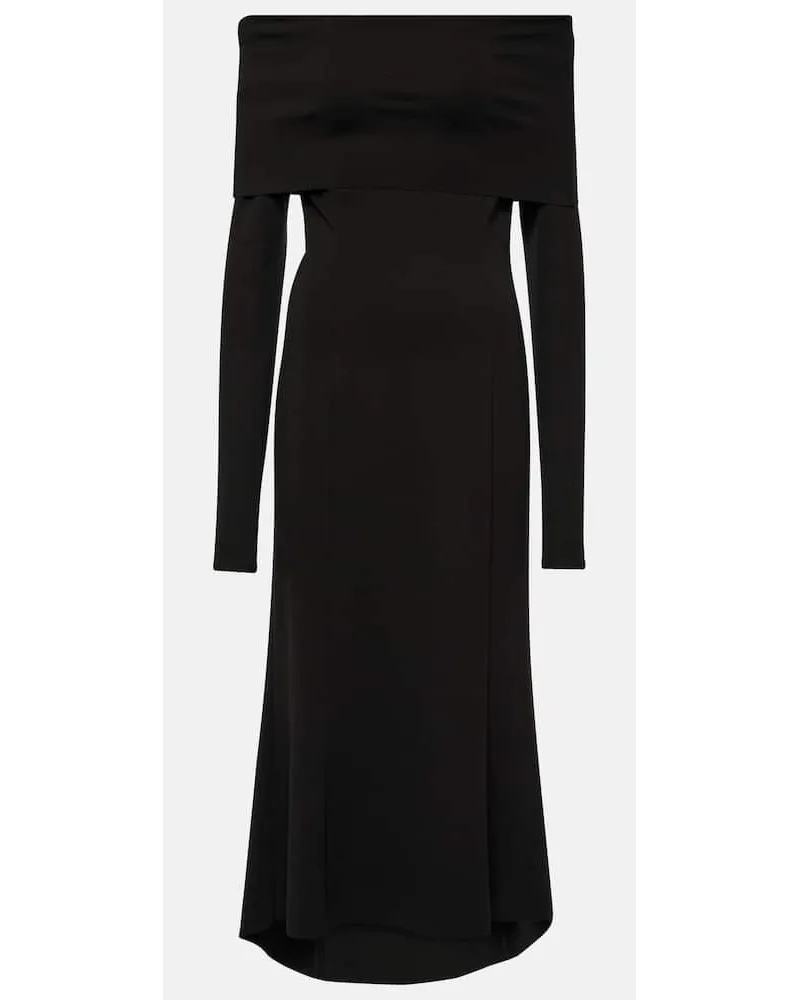 Dorothee Schumacher Abito lungo con scollo bardot Nero