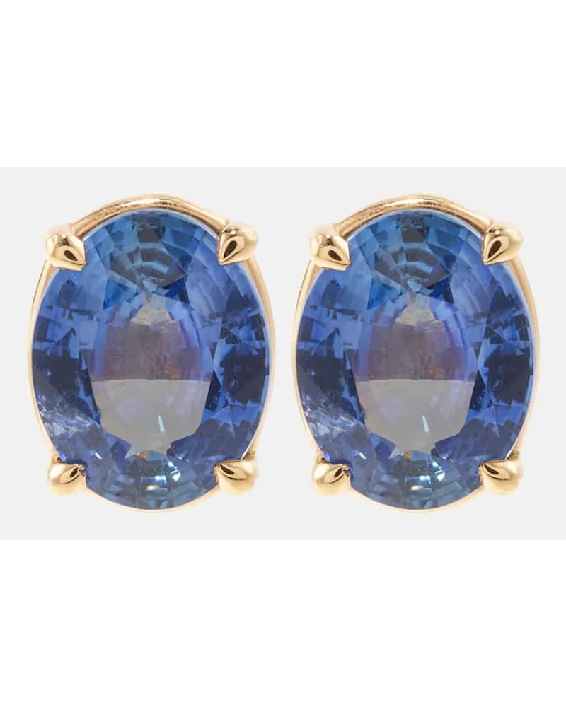 SHAY Orecchini in oro rosa 18kt con zaffiri blu Blu