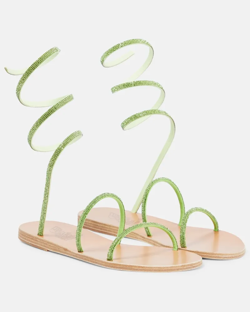 Ancient Greek Sandals Sandali Ofis in pelle Verde