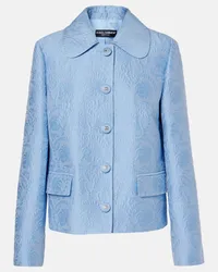 Dolce & Gabbana Giacca in jacquard di misto seta Blu