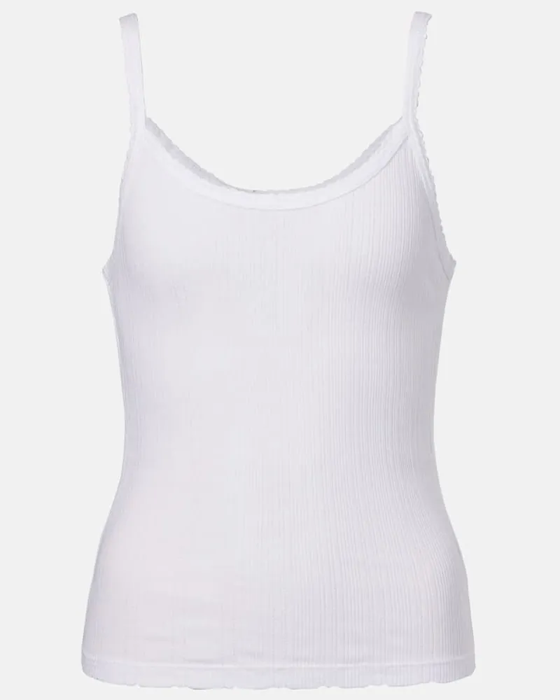 Velvet Top Iniku in misto cotone Bianco