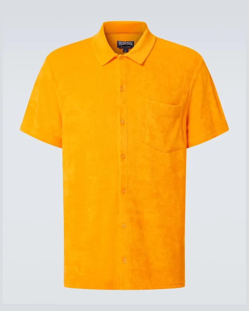 Vilebrequin Camicia bowling Charli in misto cotone Giallo