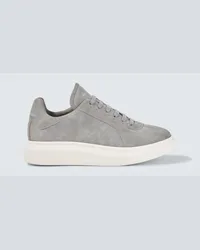 Alexander McQueen Sneakers in pelle con platform Grigio