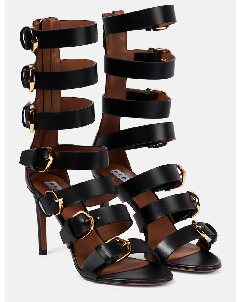 Alaïa AlaÃ¯a Sandali Boucles in pelle Nero