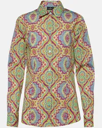 Etro Camicia in misto cotone con stampa Multicolore