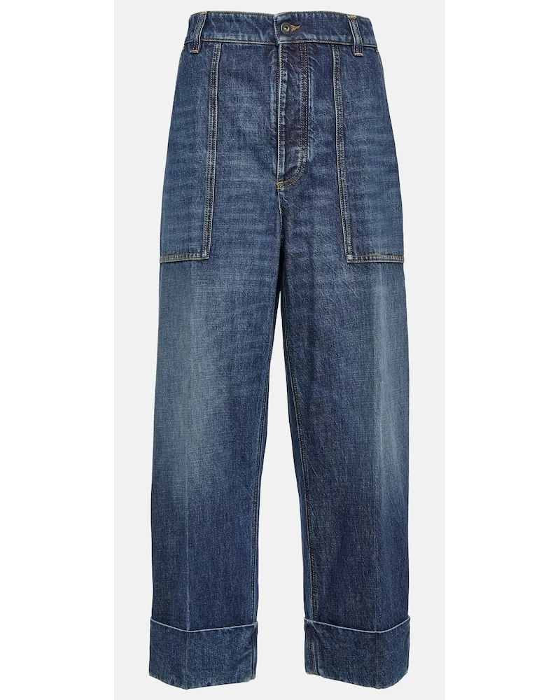 Bottega Veneta Jeans a gamba larga e vita alta Blu