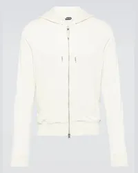 Tom Ford Felpa con zip e cappuccio Bianco