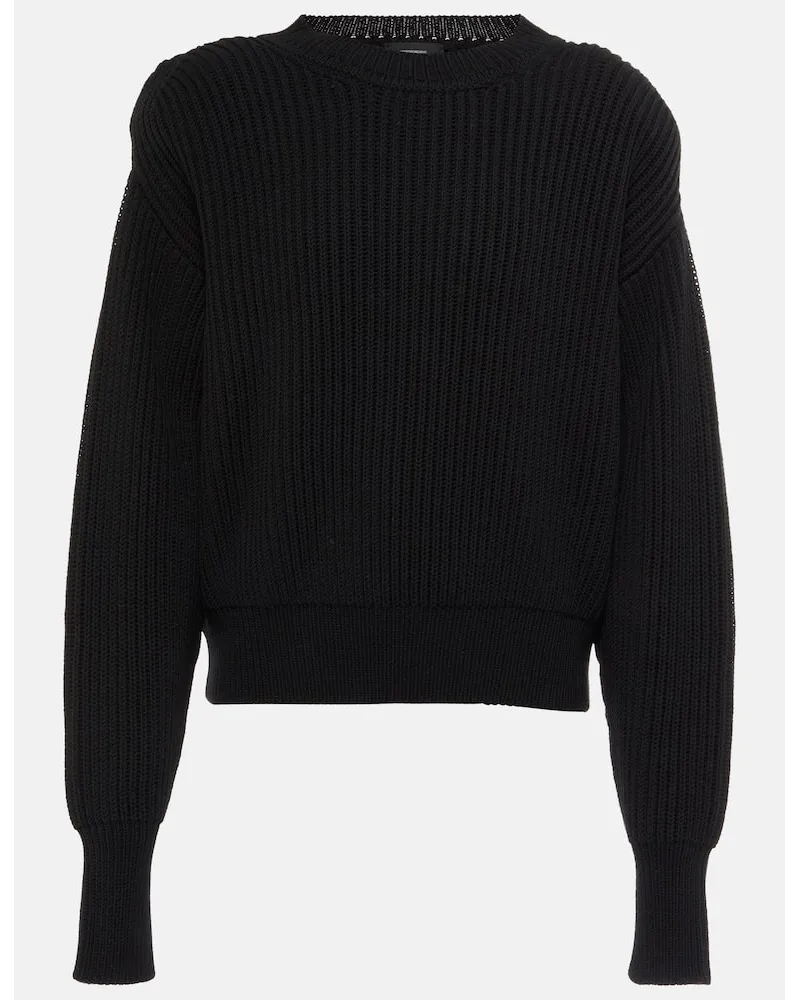 WARDROBE.NYC Pullover in lana a coste Nero